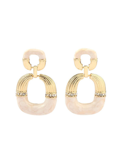 SALTY Pack of 2 Women Blush Luxury Gold Earring