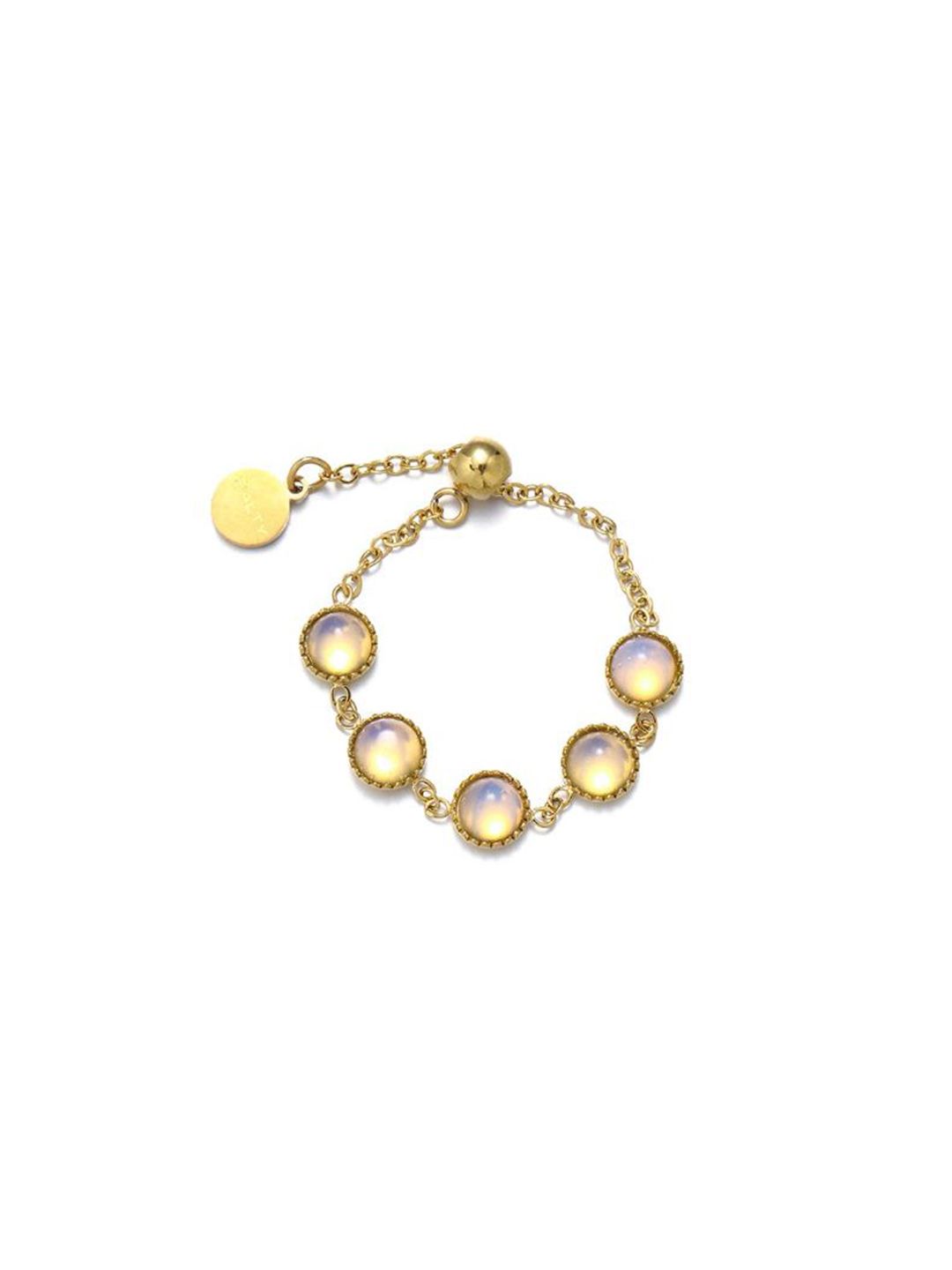 SALTY Pack of 2 Women Opalescent Chain Ring