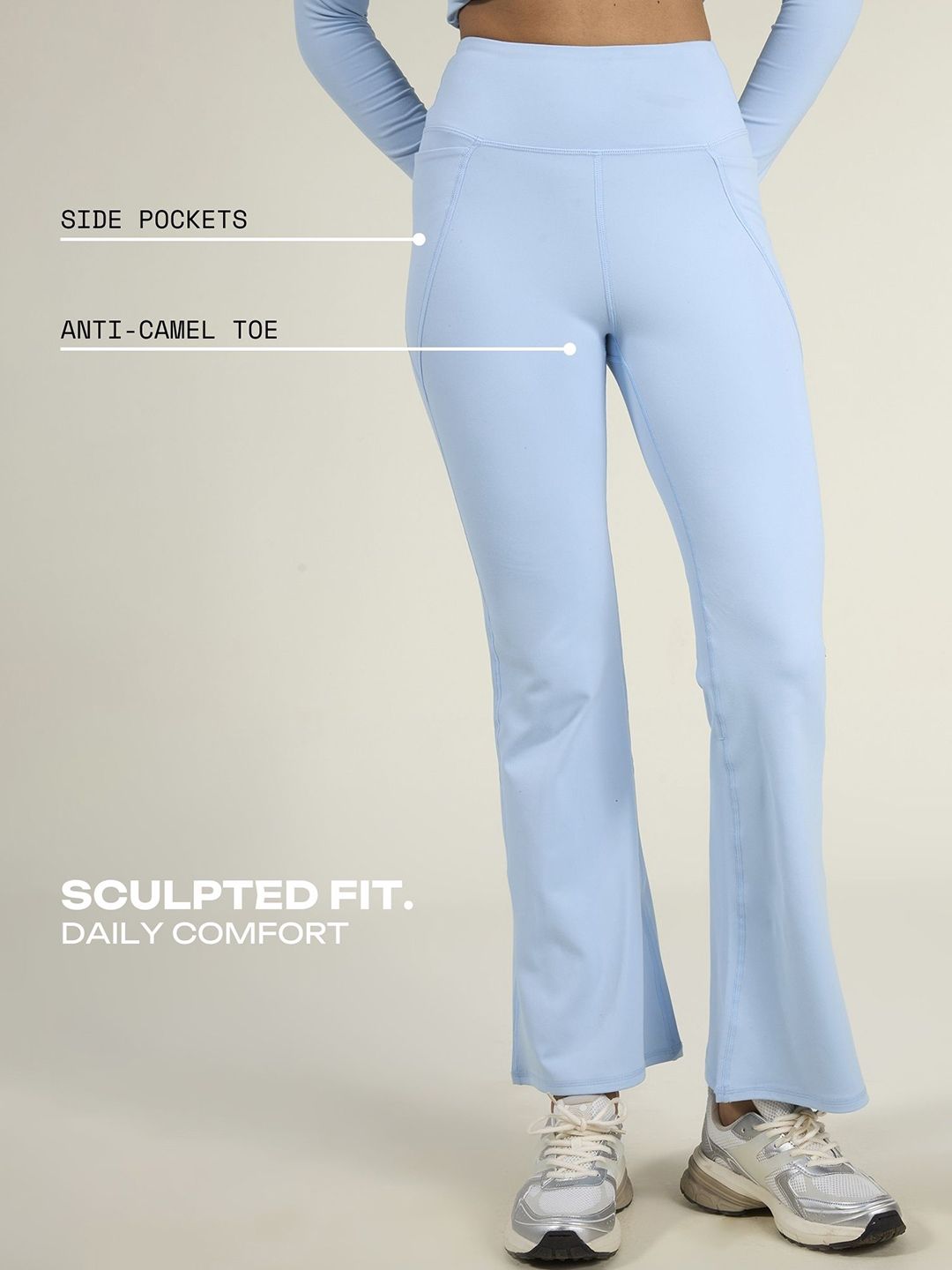 Ice Blue Petite Sculpt Bootcut Leggings