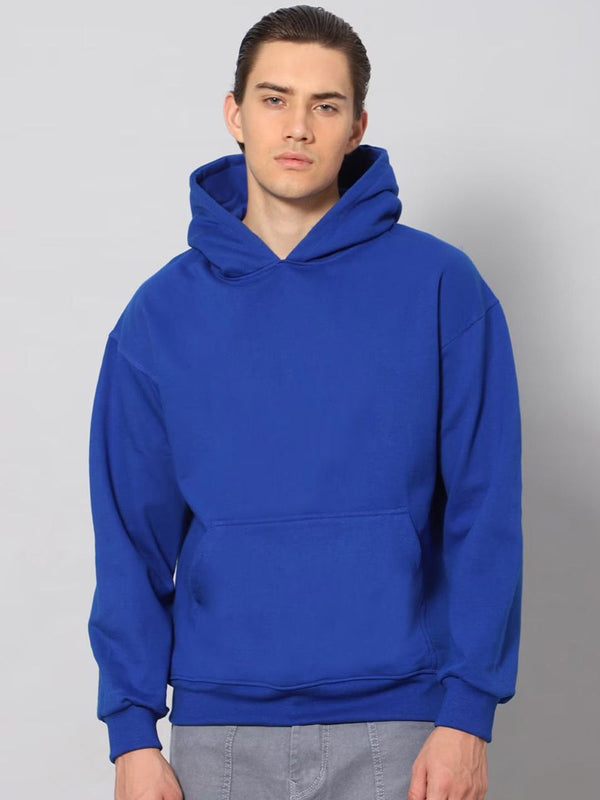 Men Solid Hooded Sweatshirt