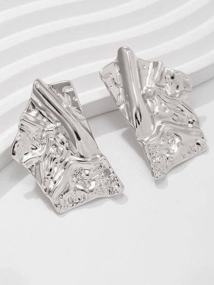 Silver-Plated Contemporary Studs