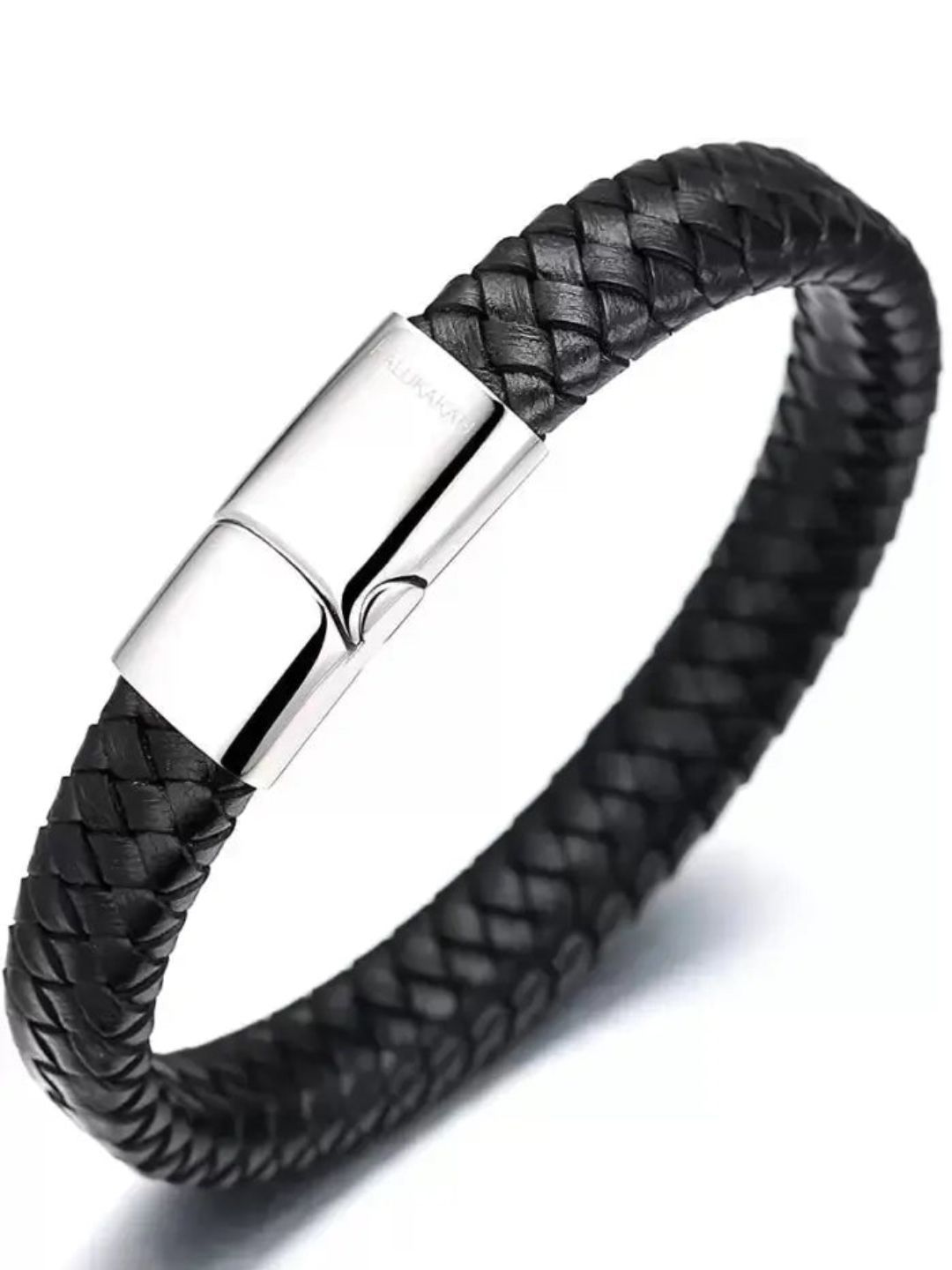 SALTY Pack of 2 Men Avrum Black Leather Bracelet