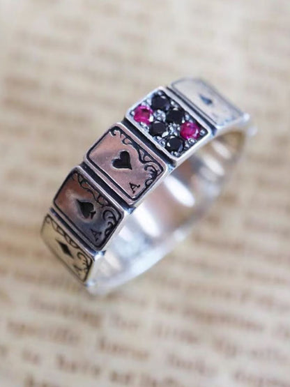 SALTY Pack of 2 Men Fortunes Card Ring