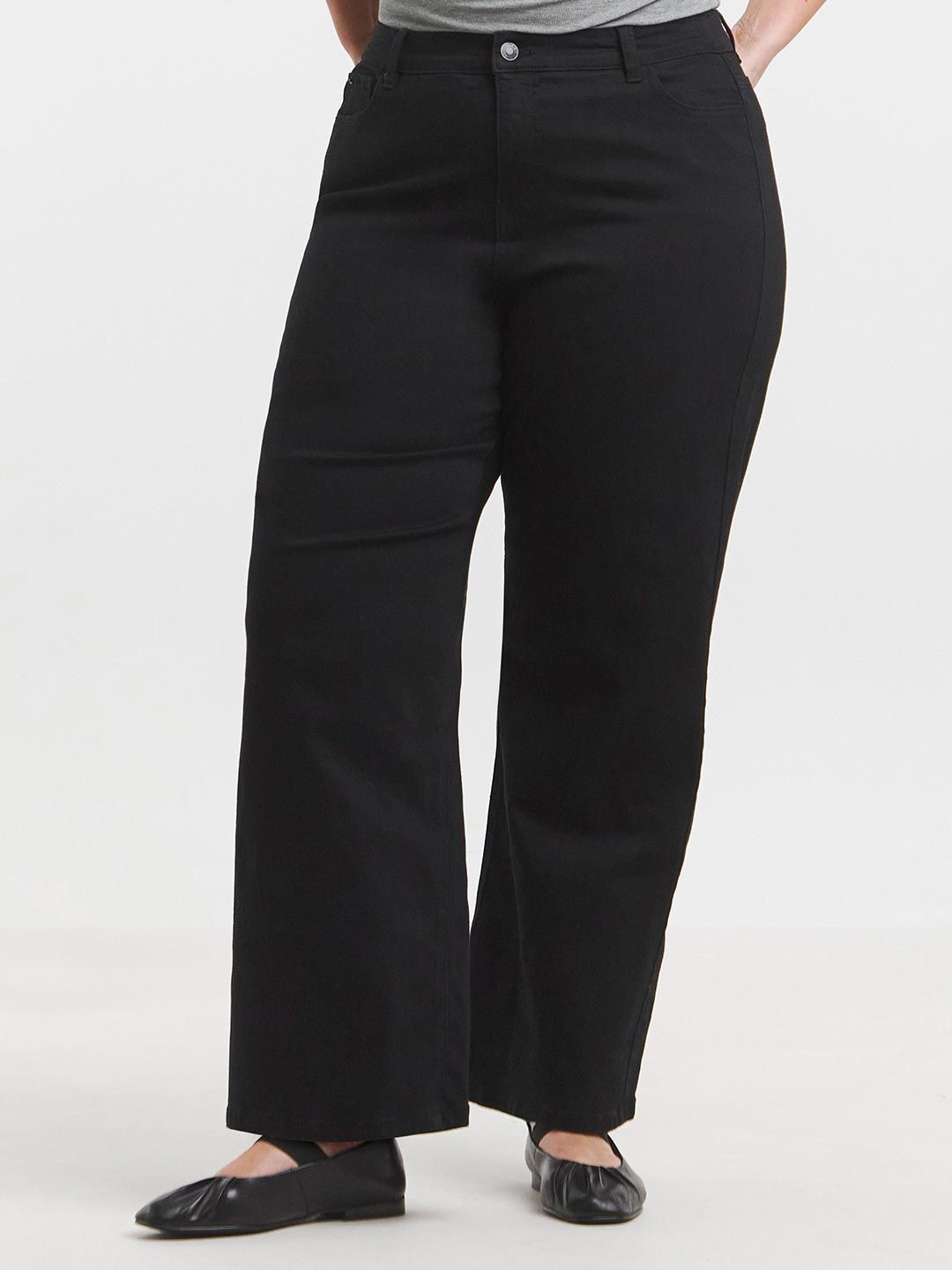 Women Wide Leg High-Rise Stretchable Denim Jeans
