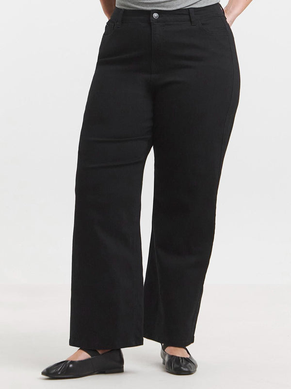Women Wide Leg High-Rise Stretchable Denim Jeans