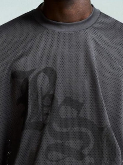 Short-sleeved mesh T-shirt