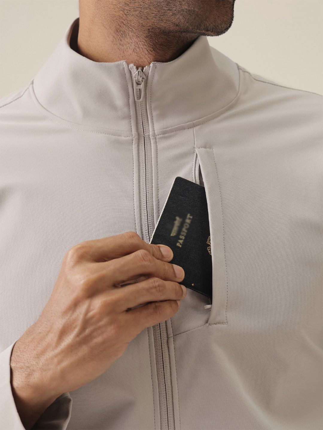 Men Lightweight Open Front Jacket