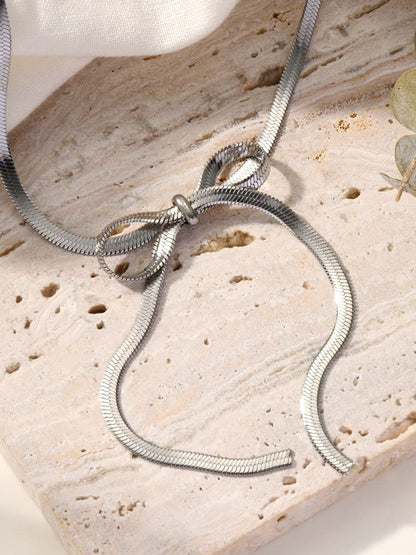 SALTY Celestial Bow Silver Necklace