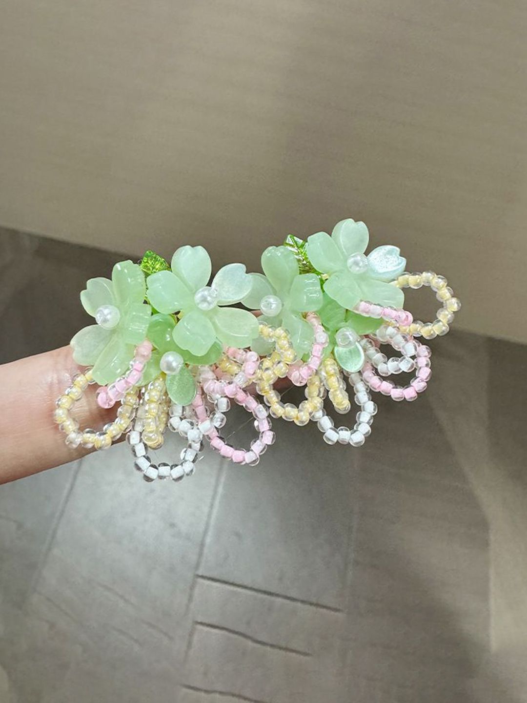 Pearls Floral Drop Earrings