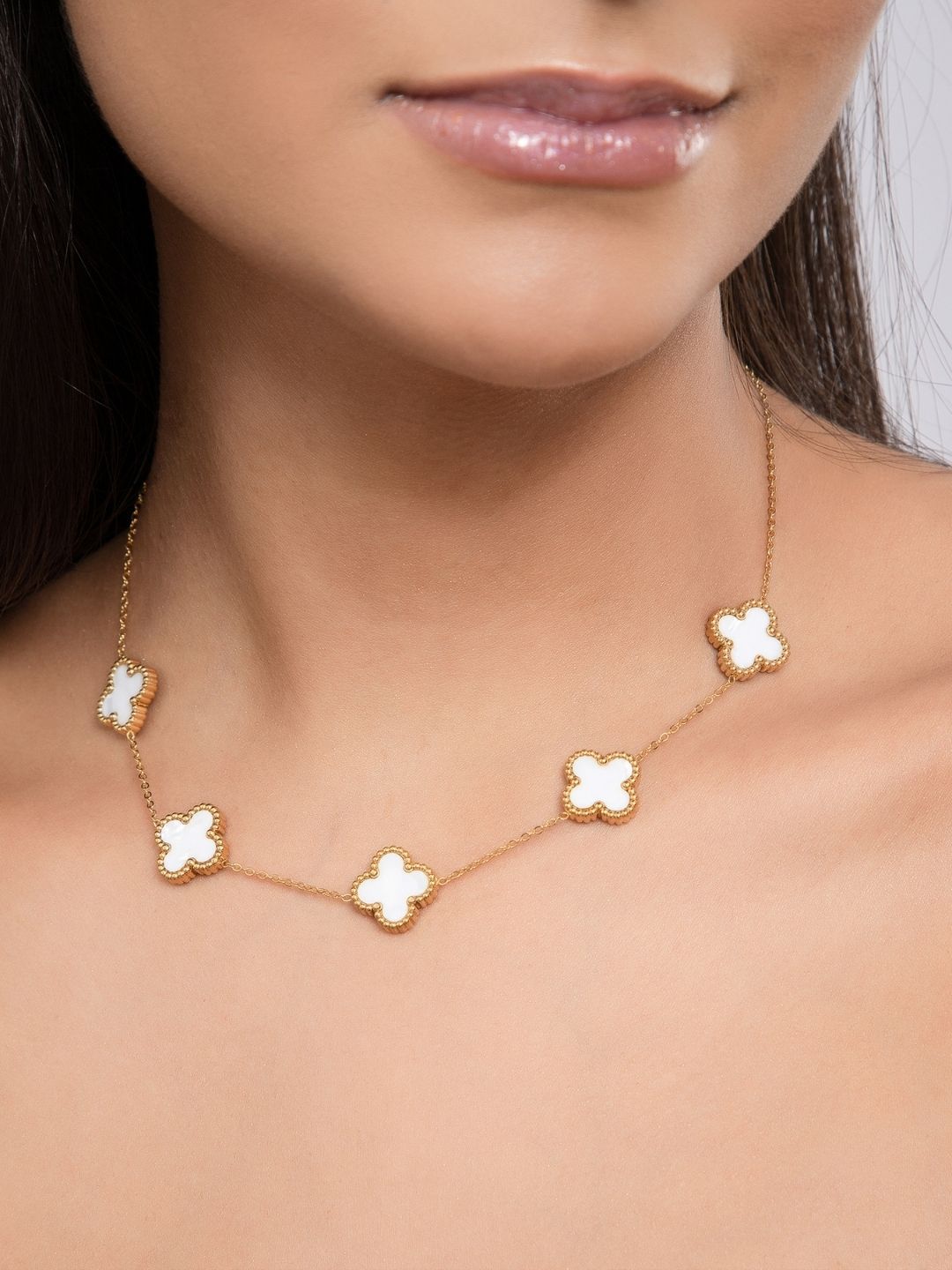 SALTY Stone Studded Bracelet & Necklace Jewellery Set