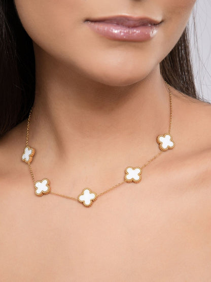 SALTY Stone Studded Bracelet & Necklace Jewellery Set
