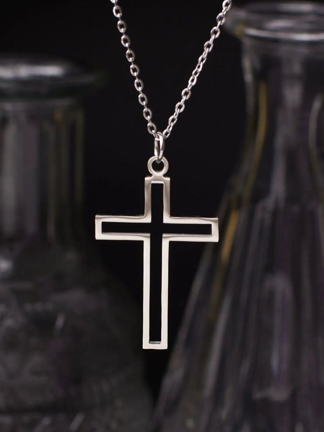 SALTY Pack of 2 Men Jesus Love Silver Chain