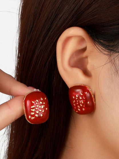 SALTY Valentines Day Scarlet Grace Contemporary Studs Earrings