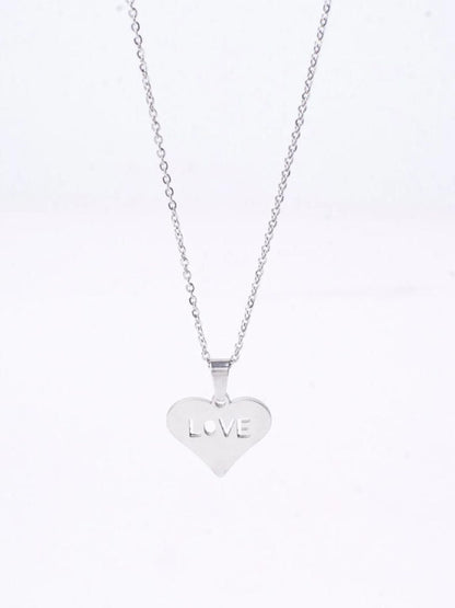 SALTY Stainless Steel Beloved Heart Shaped Pendant With Chain