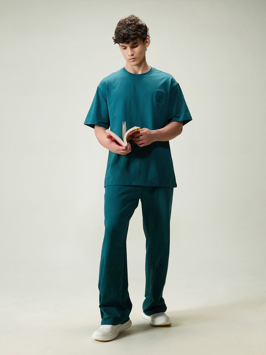 Green Wide Leg Joggers