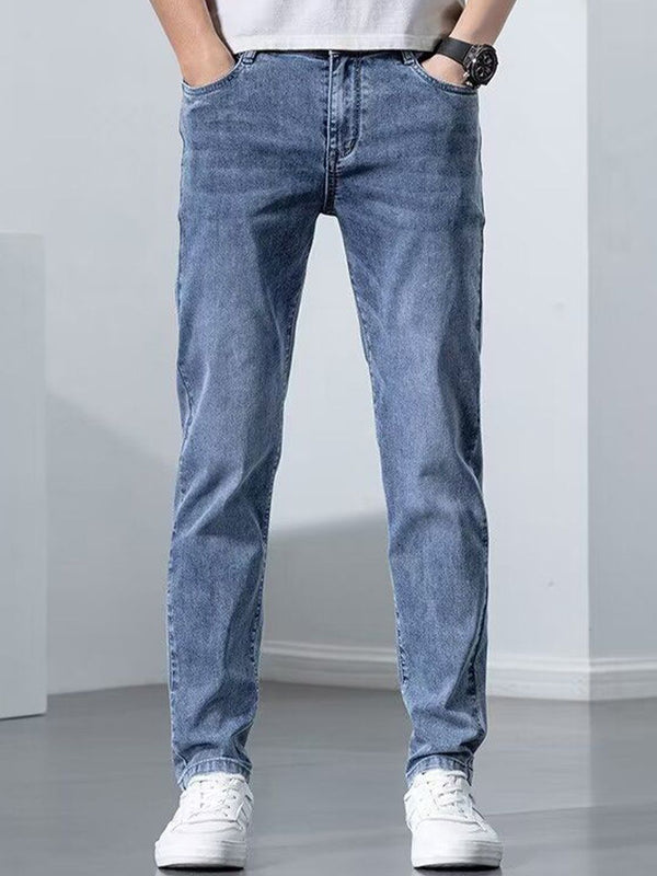 Men Regular Fit Mid-Rise Light Fade Jeans
