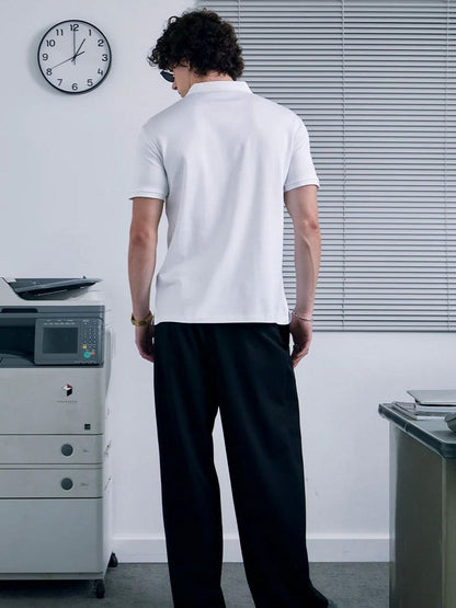 Men Solid Polo Collar T-shirt