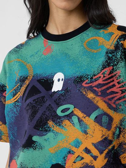 Women Oversized Fit Printed Multi T-Shirts