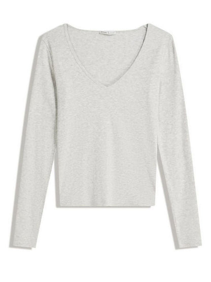 Long sleeve V-neck T-shirt