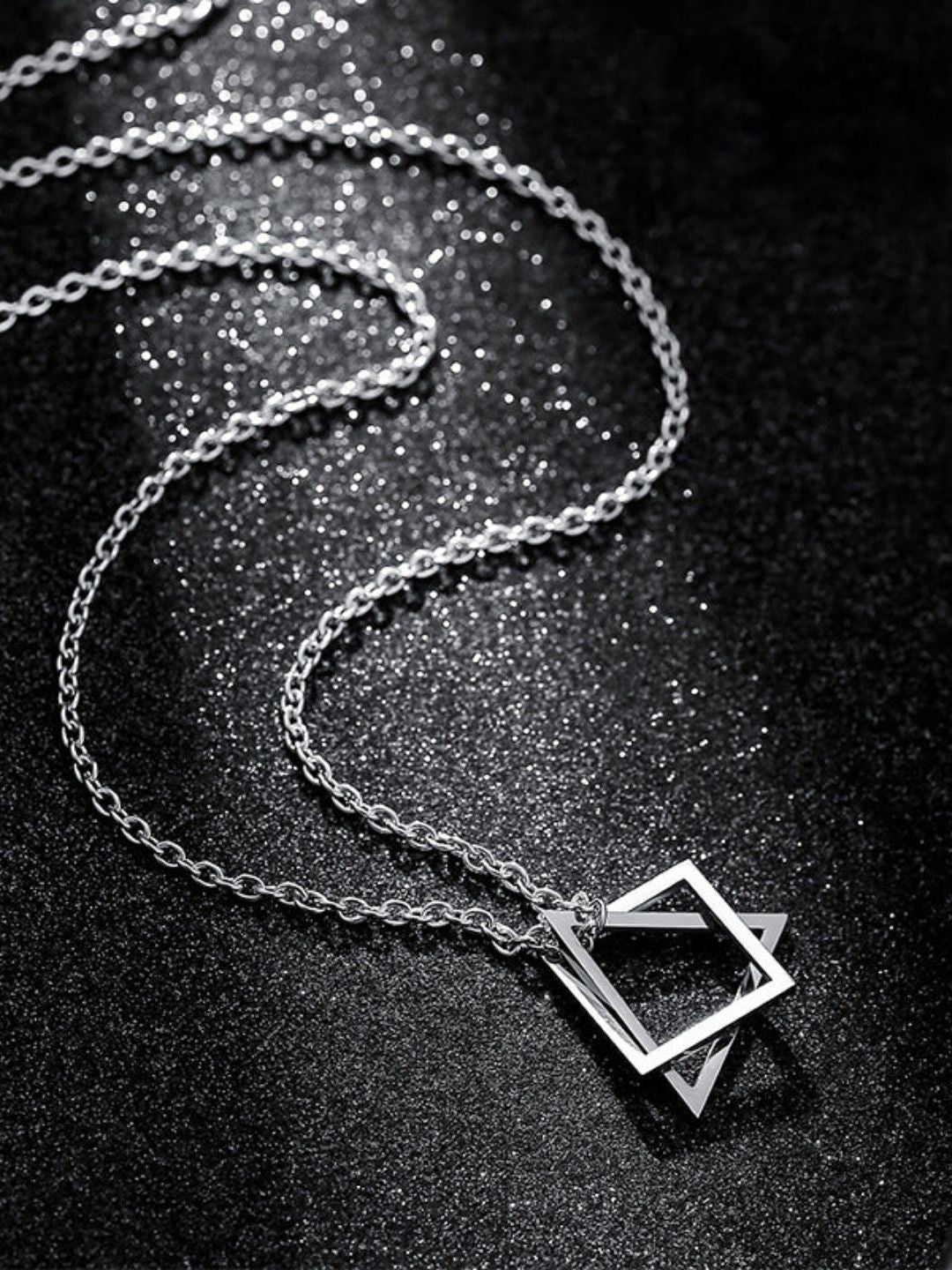SALTY Pack of 2 Men Geometa Pendant Necklace