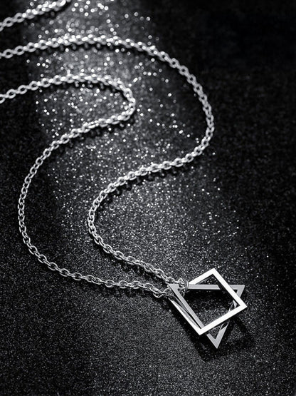 SALTY Pack of 2 Men Geometa Pendant Necklace