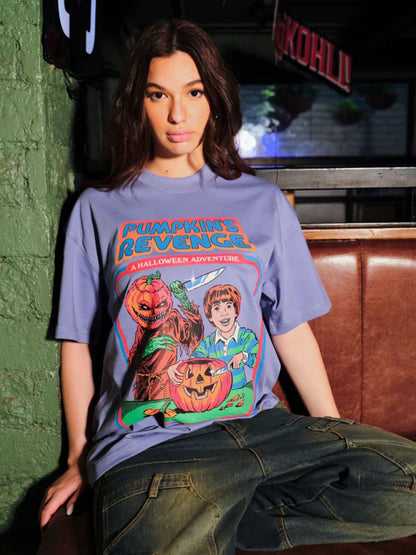 Women Pumpkin Tales Oversized T-shirt