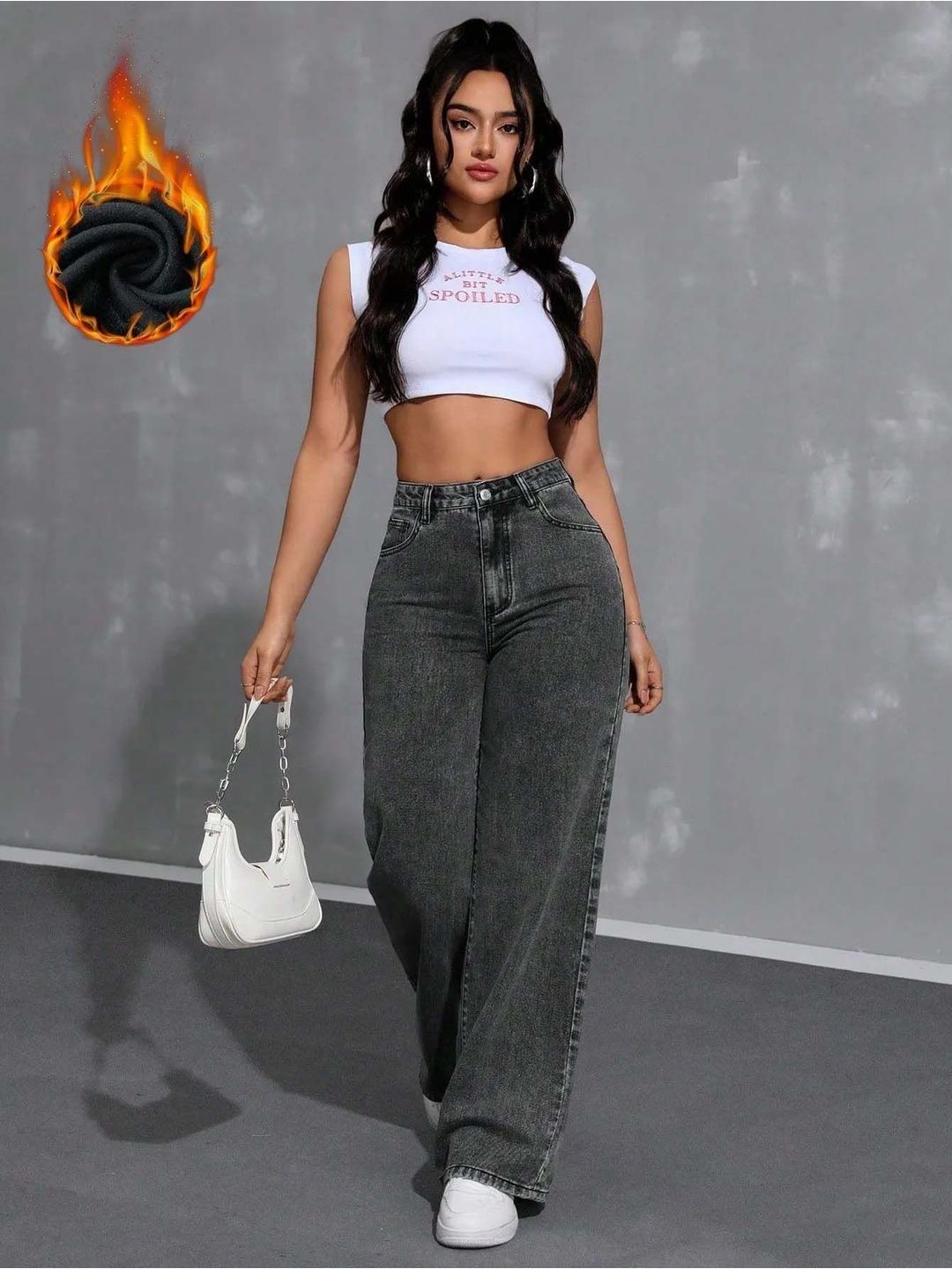 Women Comfort Wide Leg High-Rise Light Fade Stretchable Jeans