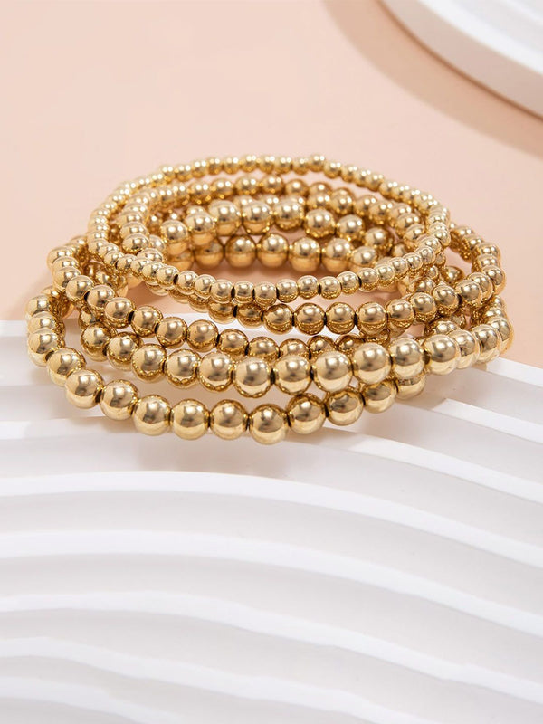 Women 5 Hand Painted Gold-Plated Armlet Bracelet