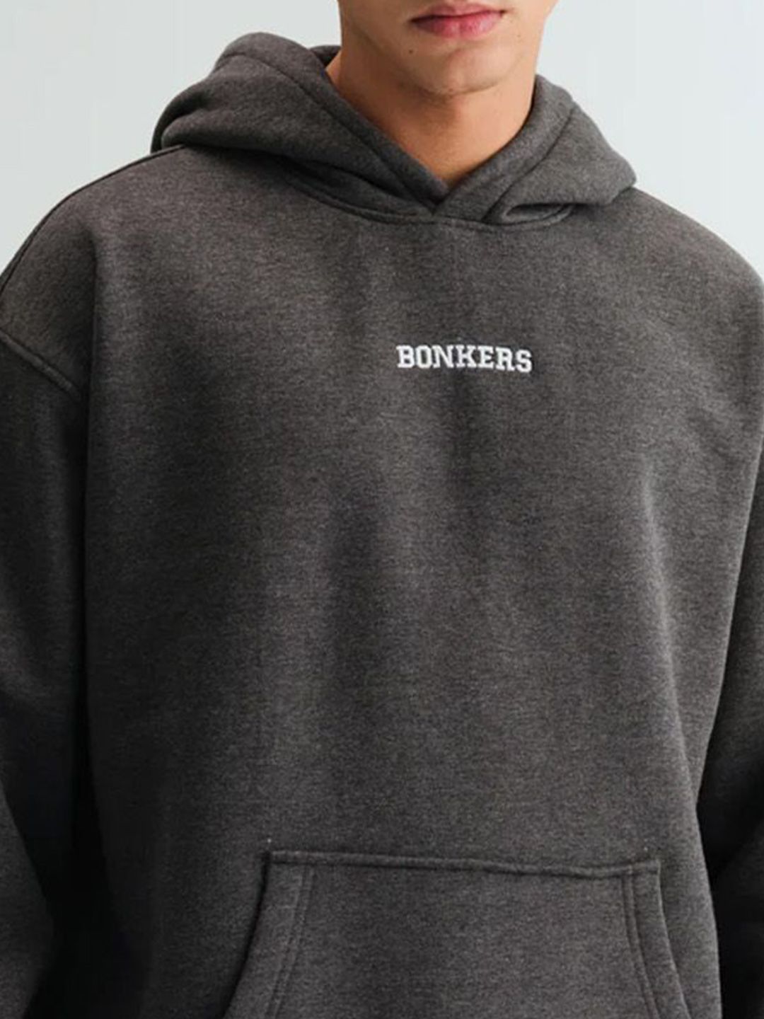 Men Signature Dark Grey Melange Hoodie
