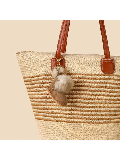 SALTY Winter Solid Leather Shoe Pom Bag Charm
