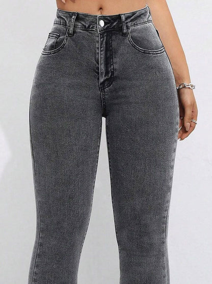 Women Flared High-Rise Light Fade Stretchable Jeans
