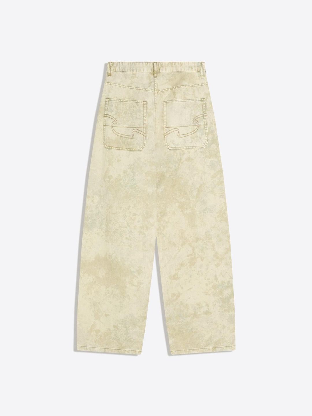 Barrel leg jeans print