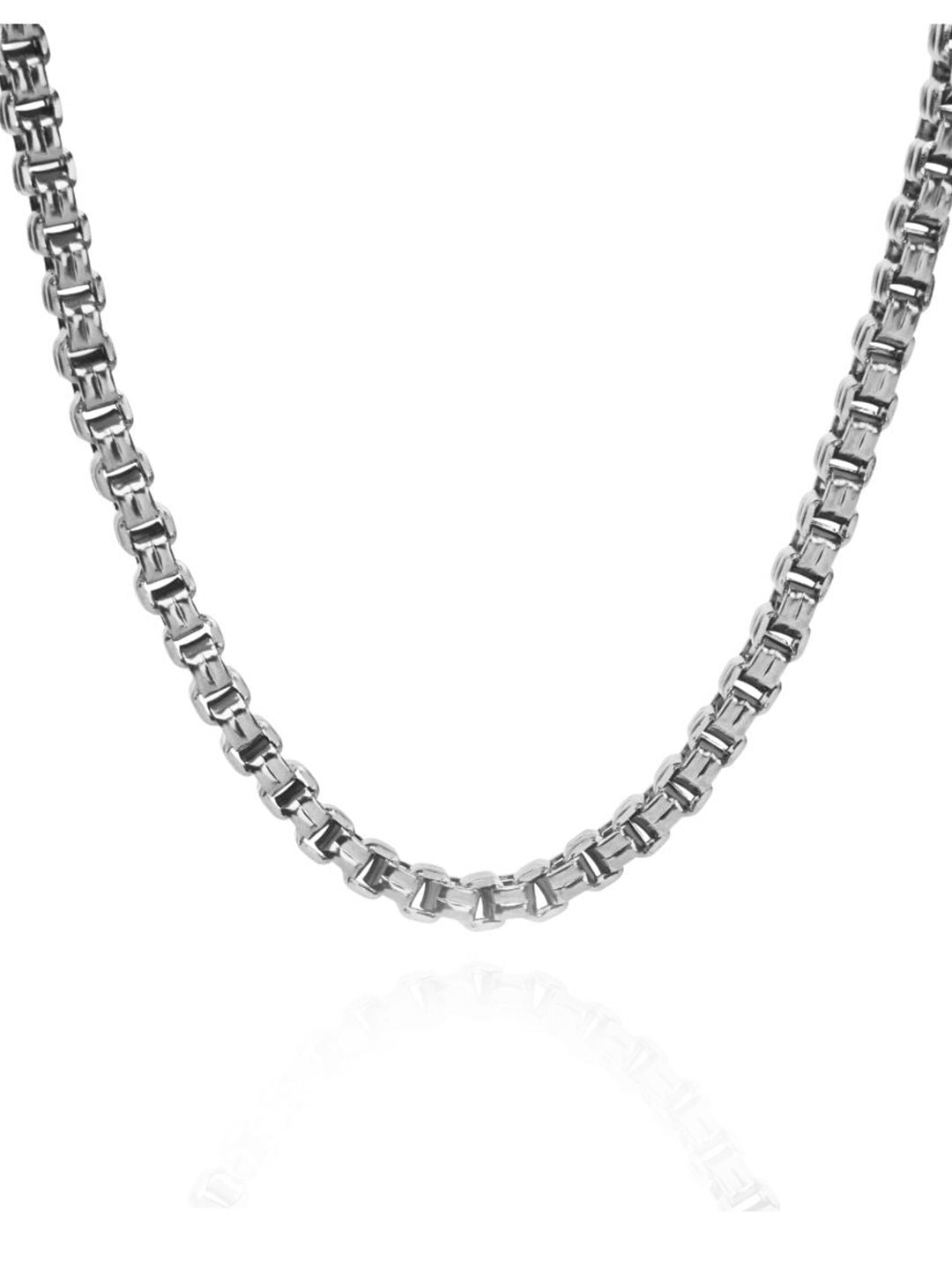 SALTY Stainless Steel Bold Link Silver Necklace