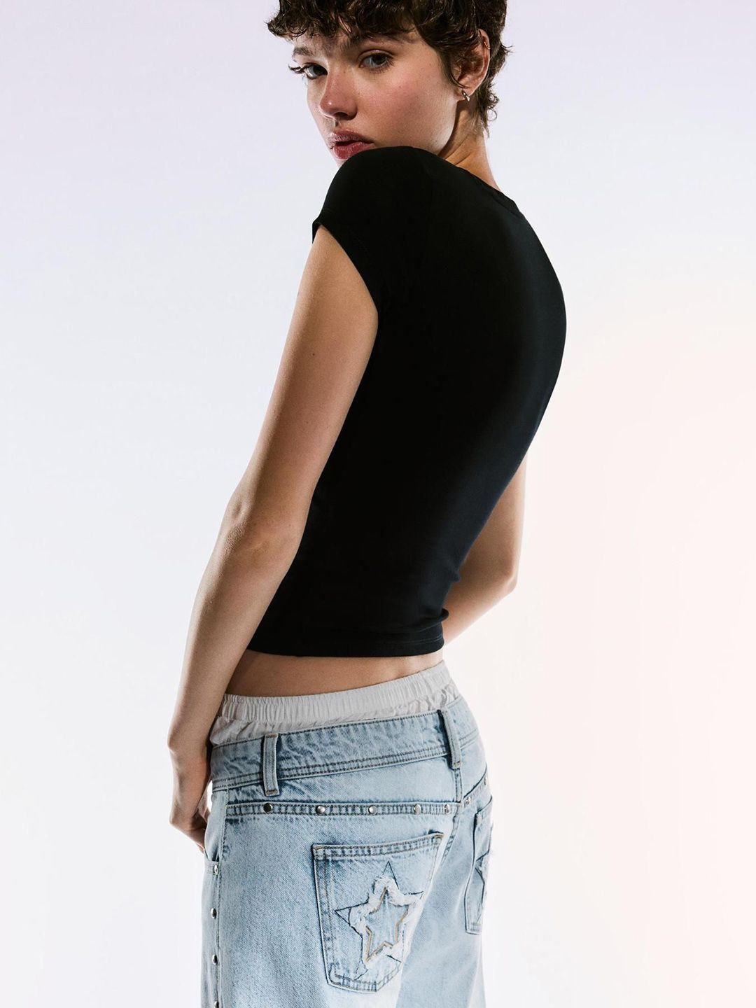 Baggy Jeans With Stars And Studs