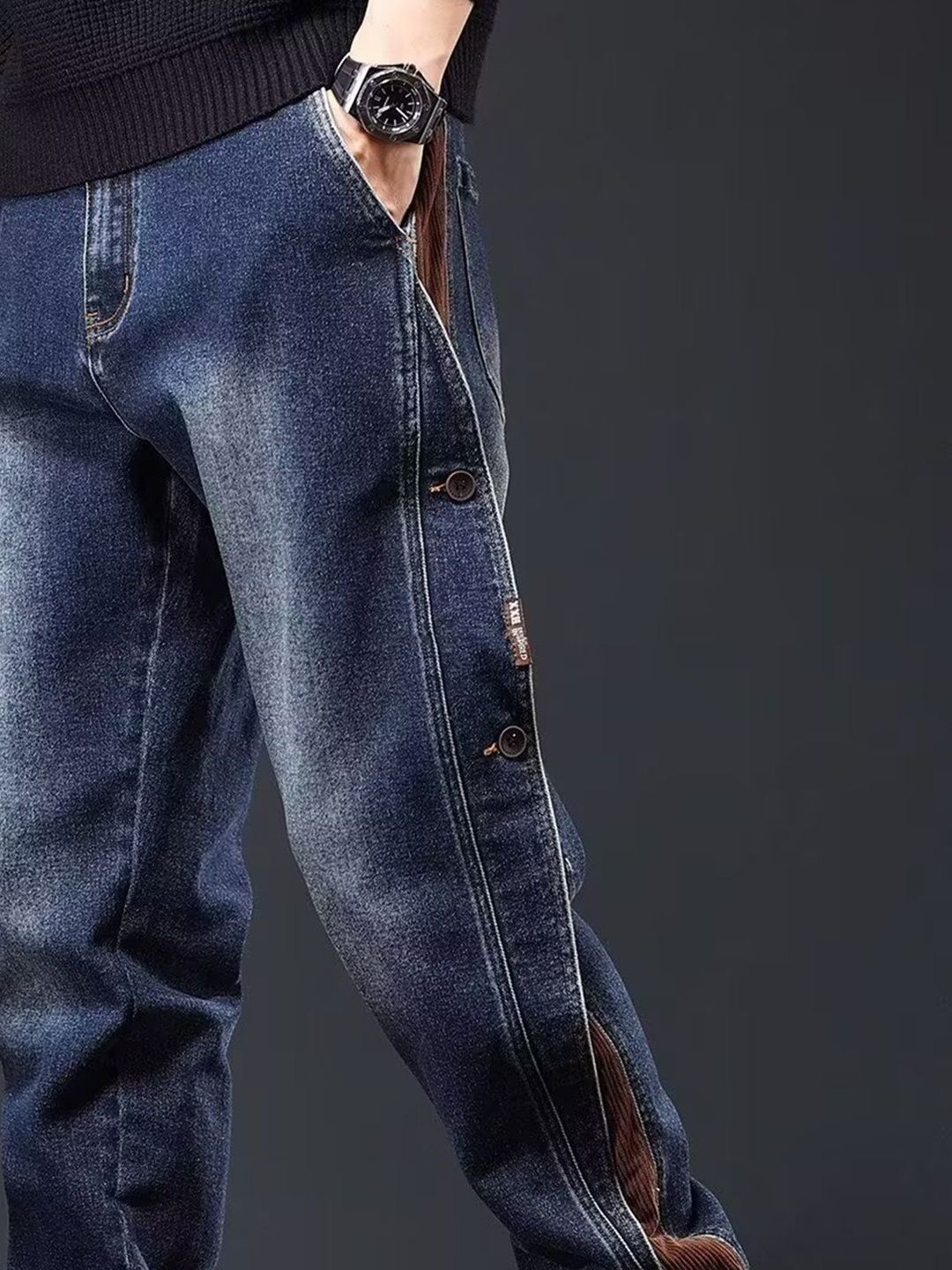 Men Jogger Mid-Rise Heavy Fade Jeans