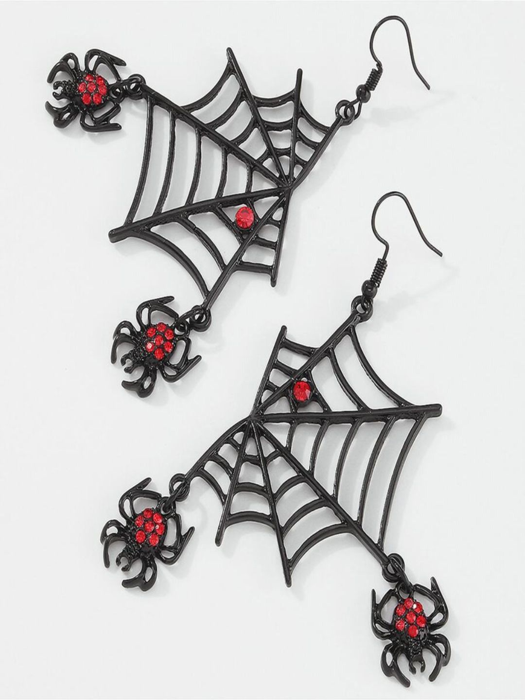 SALTY Stone Studded Venomous Web Drop Earrings