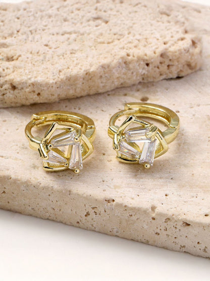 SALTY Isla Gold-Plated Contemporary Studs Earrings