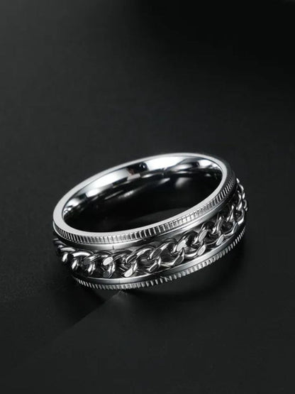 SALTY Pack of 2 Men Runic Silver Band