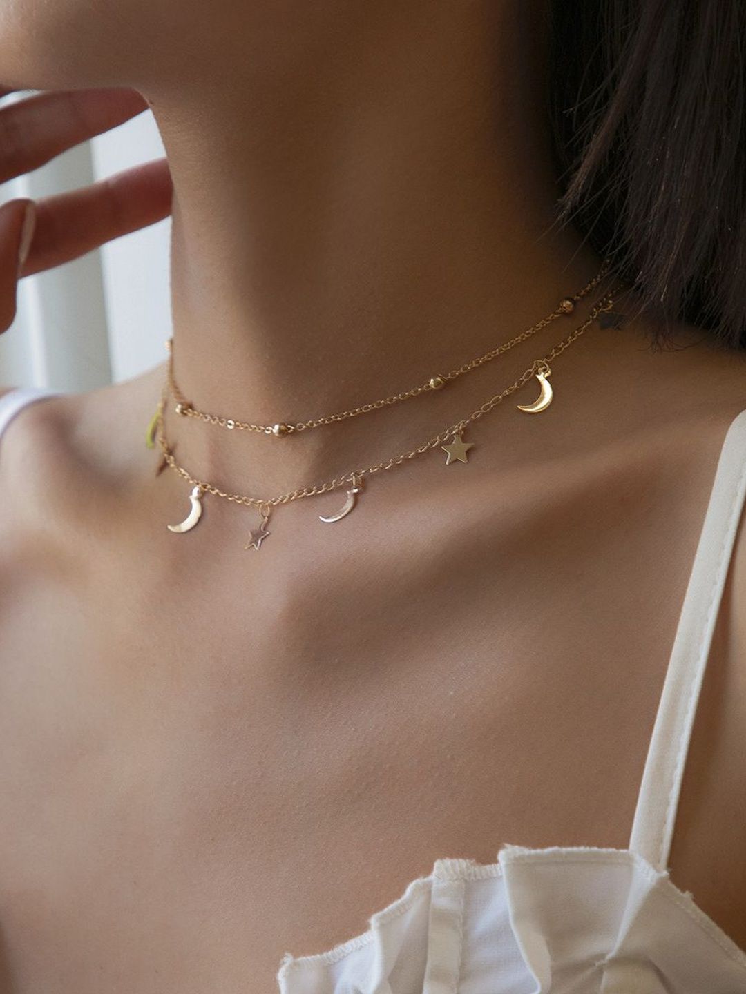 Gold-Plated Enamelled Necklace
