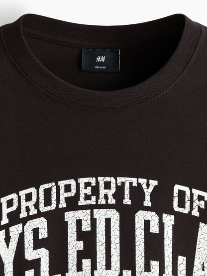 Graphic Printed Round Neck Cotton T-Shirt