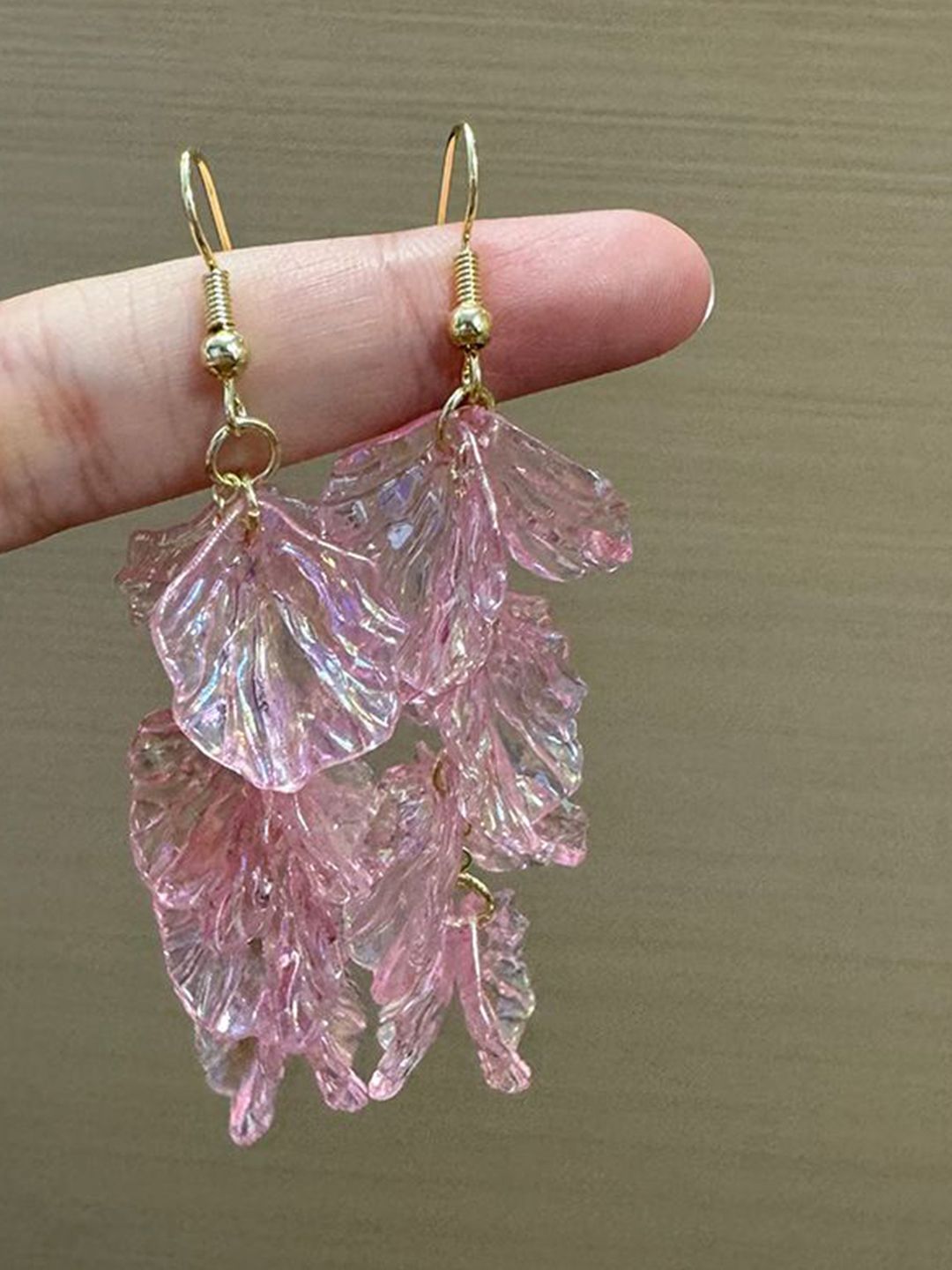 Leaf Shaped Drop Earrings