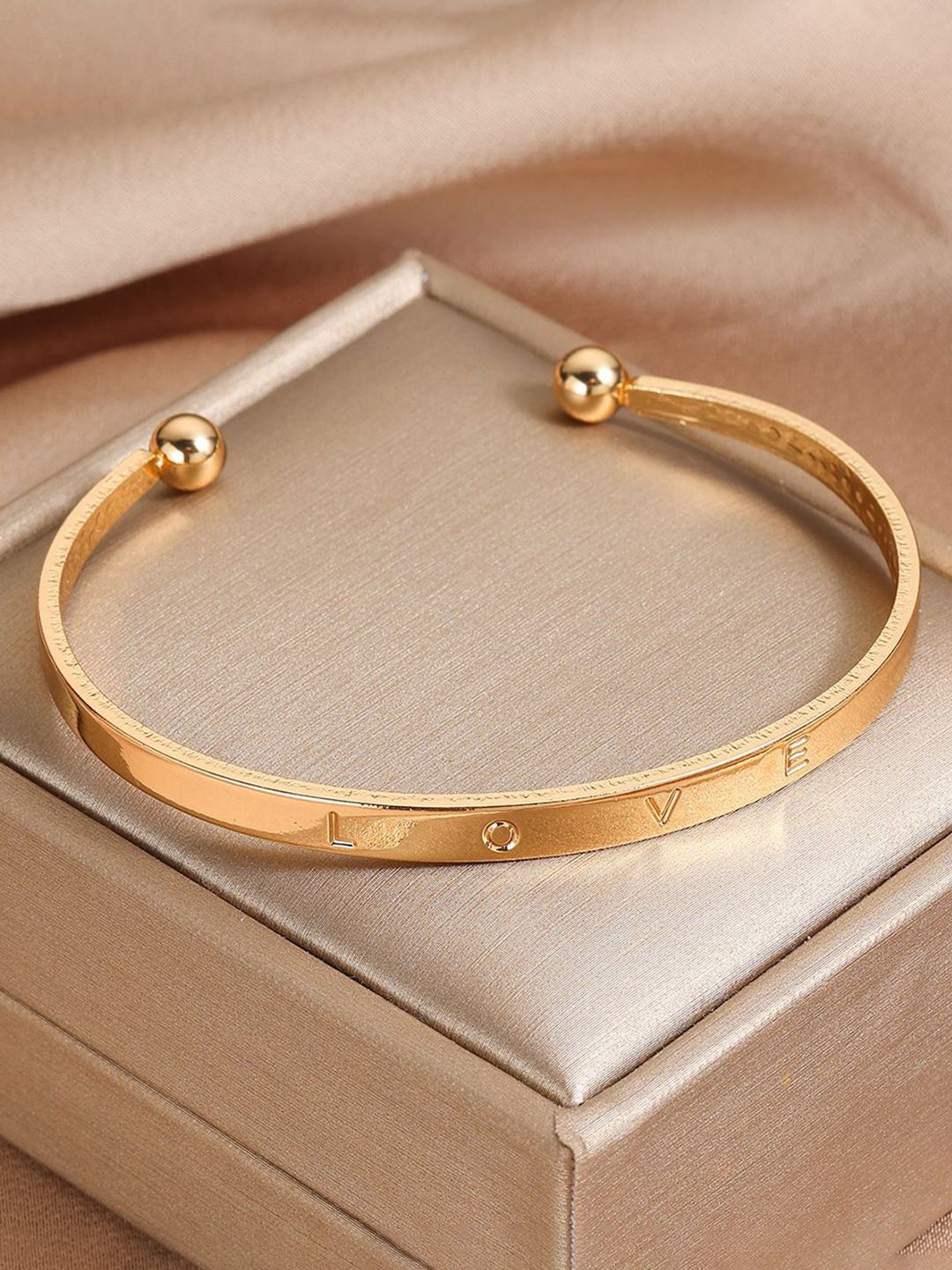 Women Antique Gold-Plated Cuff Bracelet