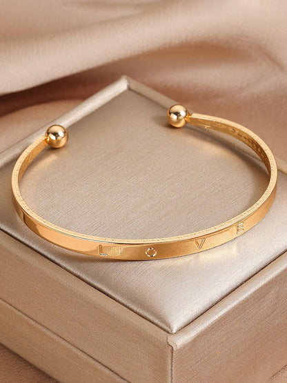 Women Antique Gold-Plated Cuff Bracelet