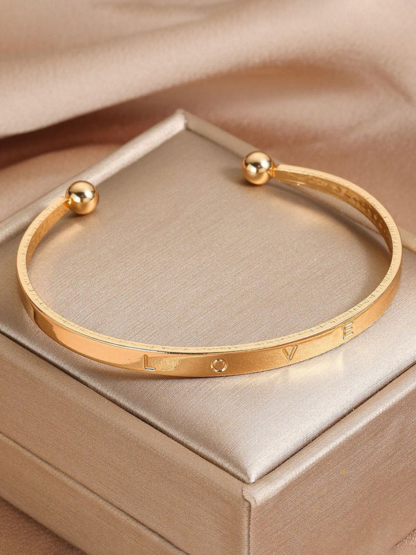 Women Antique Gold-Plated Cuff Bracelet