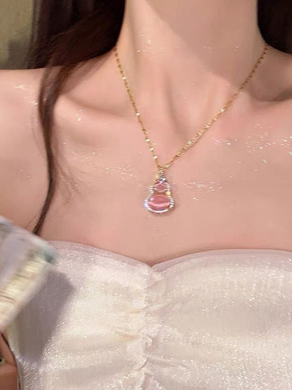 Gold-Plated Hand Painted Necklace