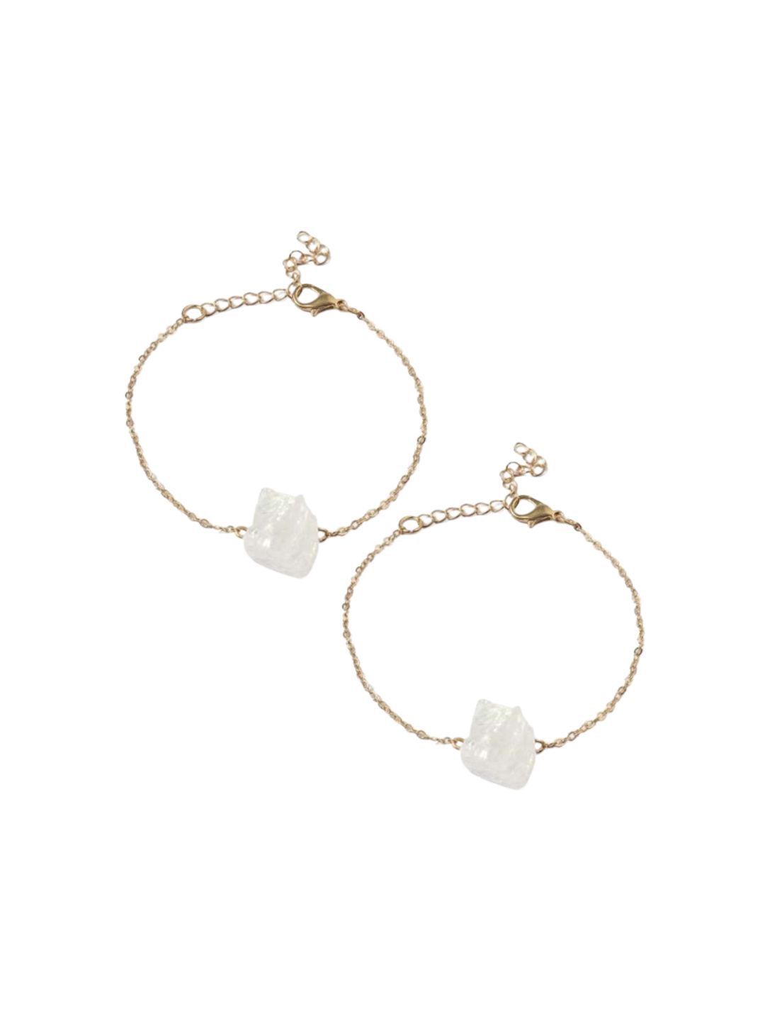 SALTY Set Of 2 Stone Of Feminine Charm Bracelets