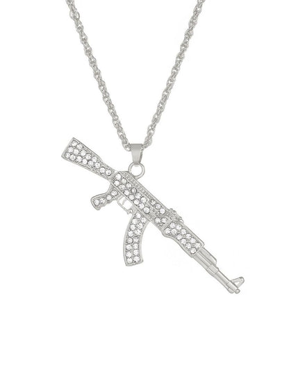 SALTY Pack of 2 Men Ak 47 Silver Chain