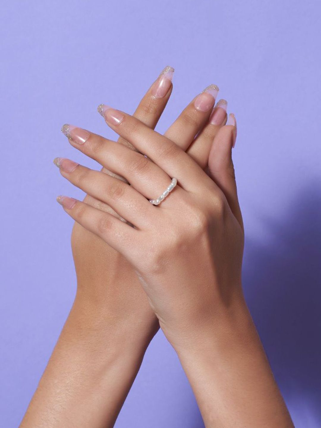 SALTY Set Of 2 Opalescent & Pearlescent Finger Rings