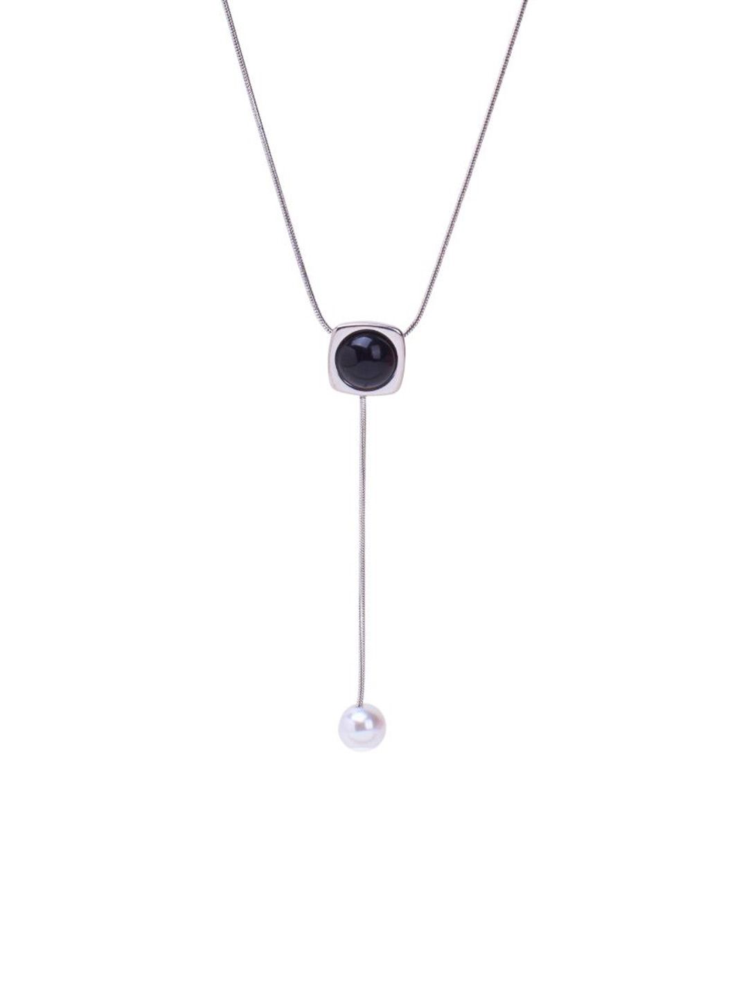 SALTY Moon Pearl Stainless Steel Necklace