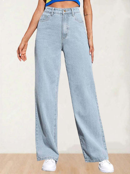 Women Straight Fit High-Rise Stretchable Jeans
